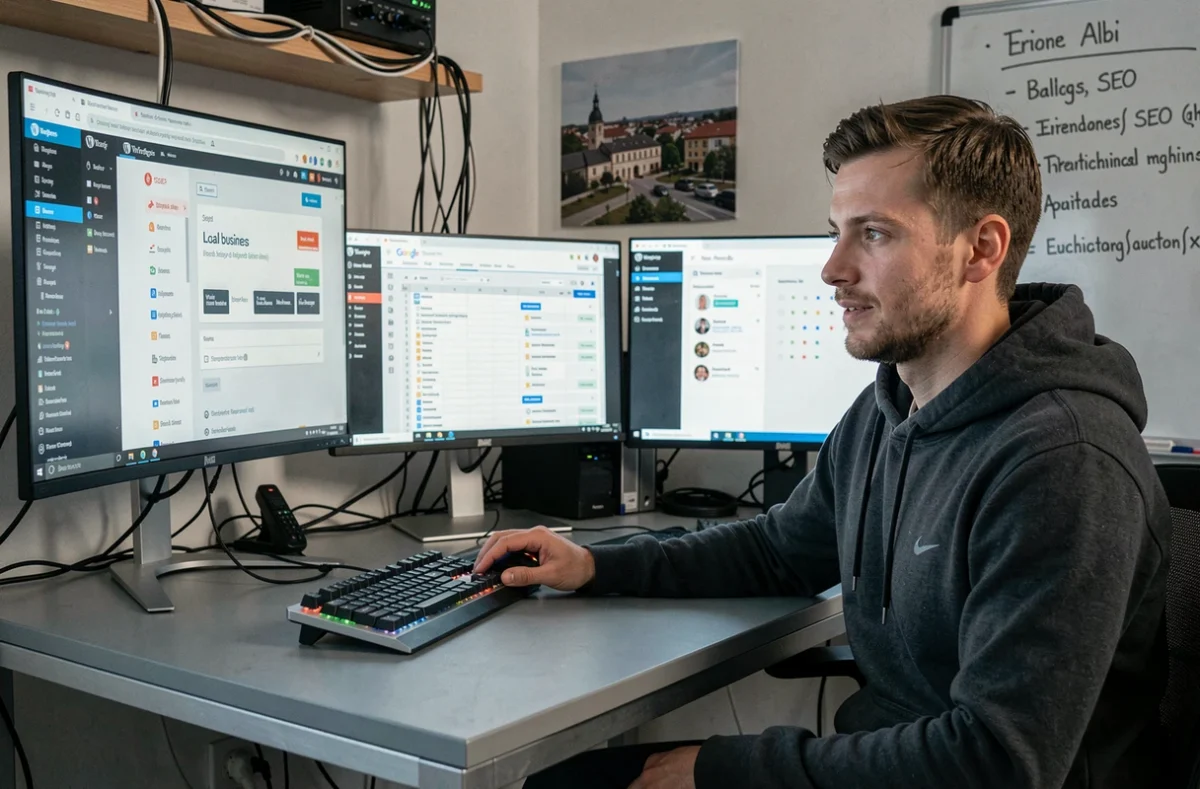 Développeur web travaillant sur la création de site et le référencement naturel à Albi