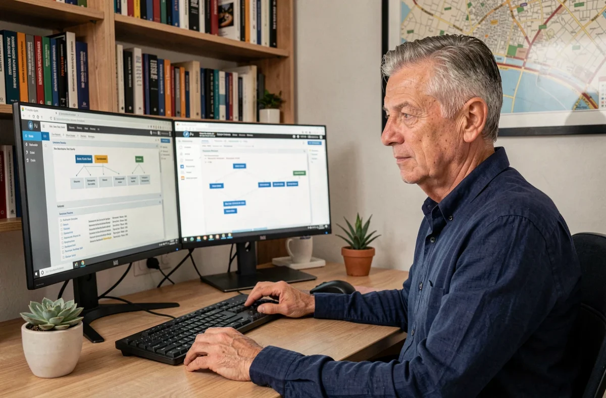 Consultant SEO senior d'Albi analysant un audit technique de site web avec une longue expérience en référencement