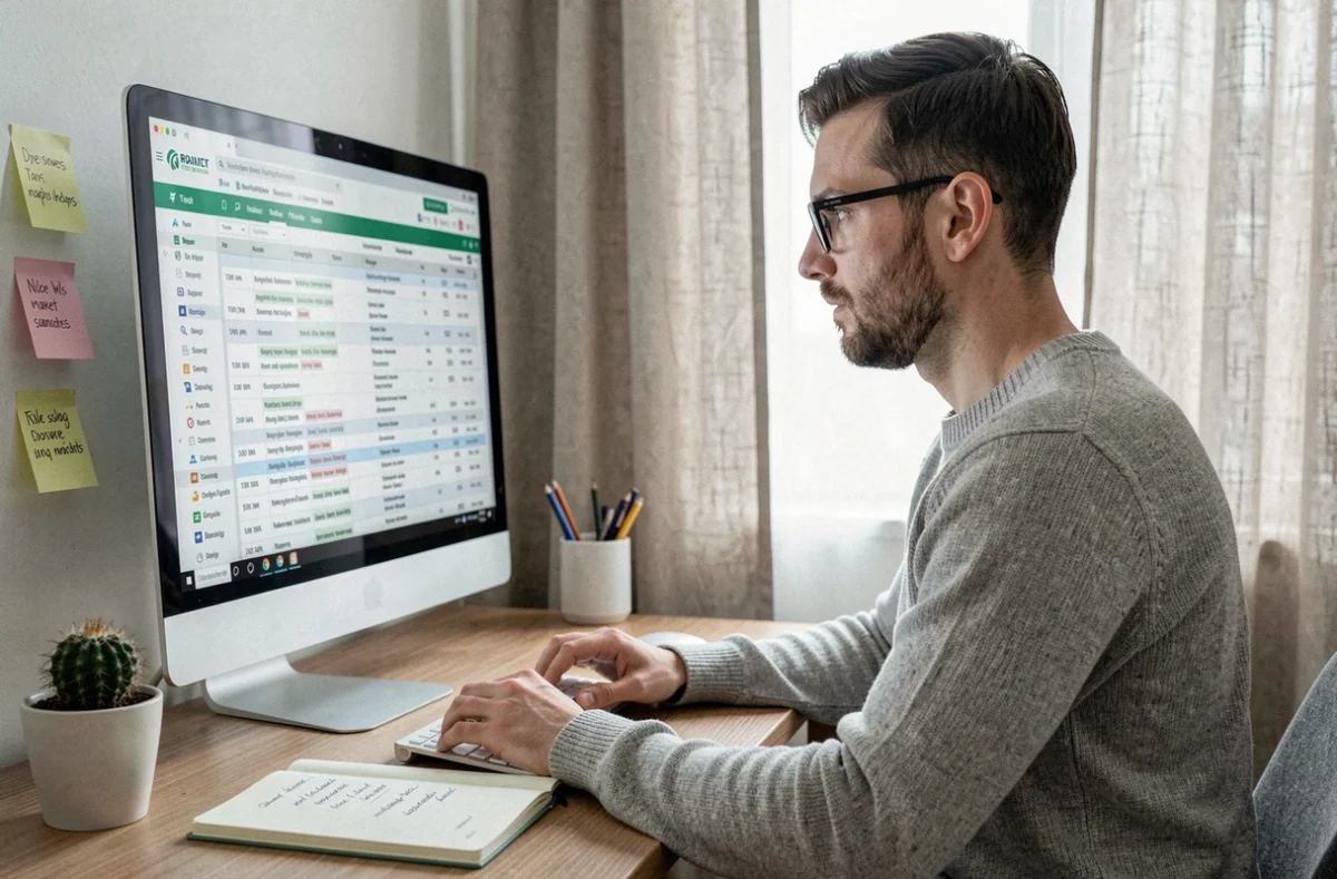 Spécialiste SEO analysant des mots-clés longue traîne locaux pour des niches du Tarn