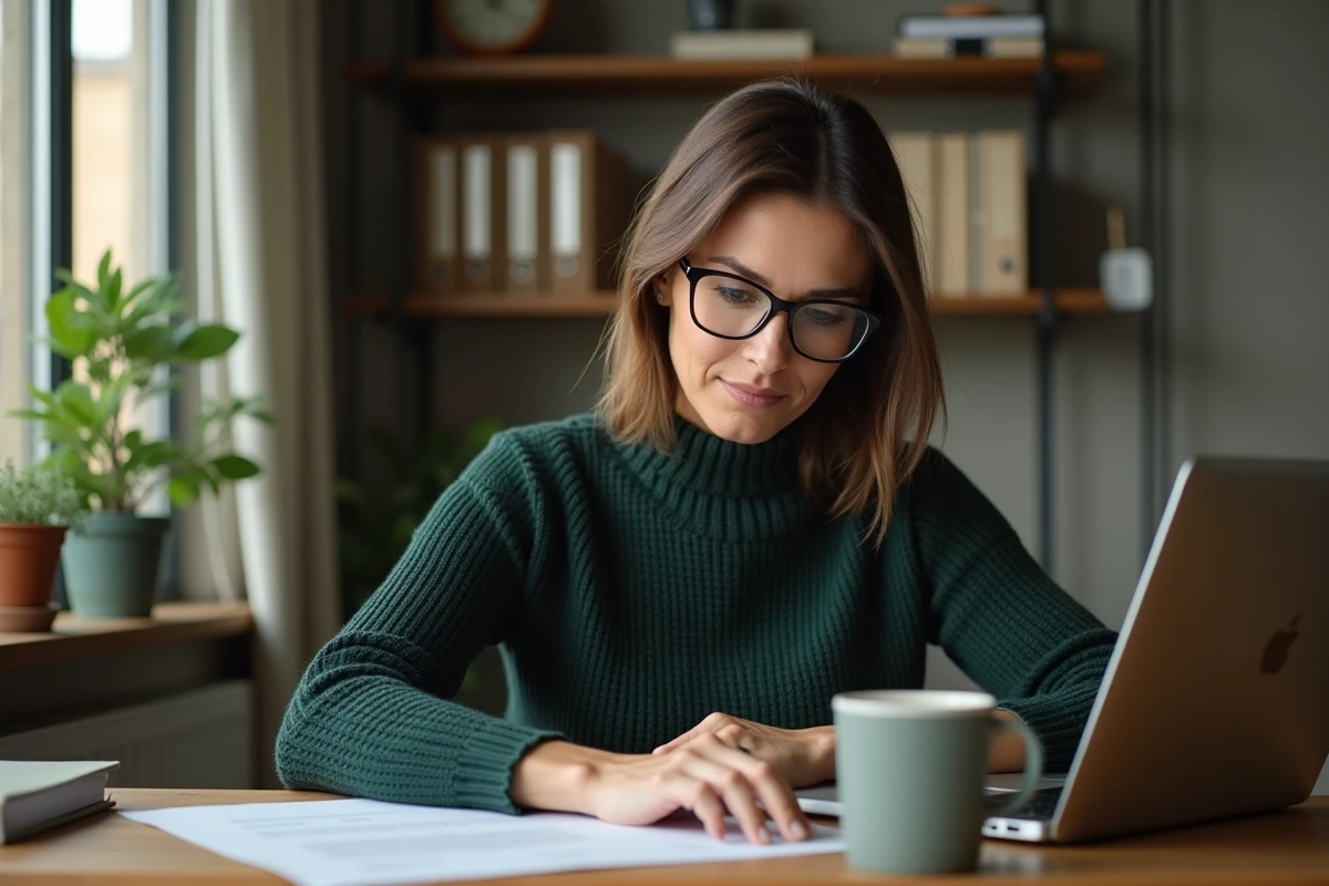 Employée Chronopost préparant seule un recours écrit contre une décision du CSE depuis son domicile